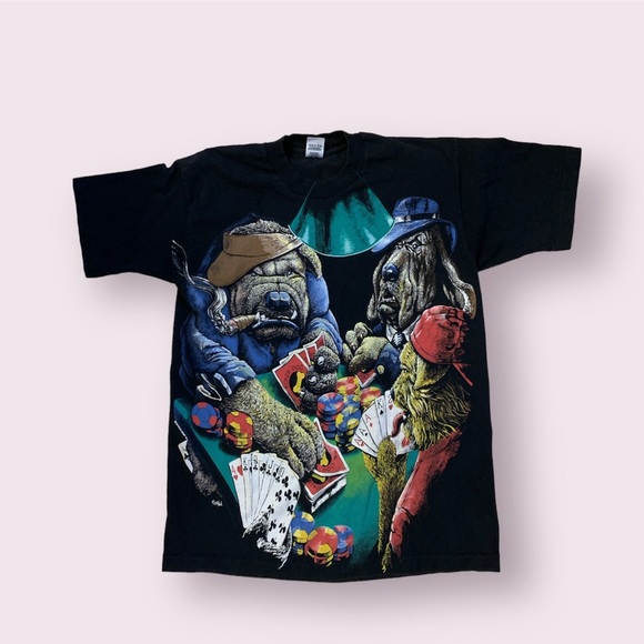 Fruit of the Loom Other - VTG “Dog’s Playing Poker” Single Stitch Tee Sz. L